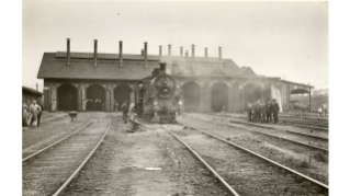1920, ein Eisenbahnunfall bei der Lokomotivenremise am Hauptbahnhof