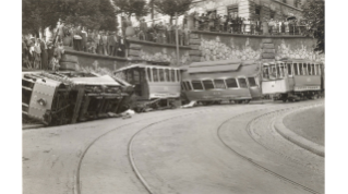1930, ein weiterer Tramunfall in der Gloriastrasse