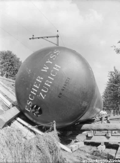 VII.419.:34.1.1.3.6.04.01. Gaswerk Meilen, Montage Gasbehälter (1932)
