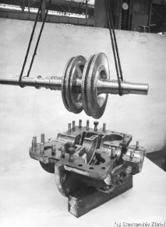 VII.419.:34.1.1.6.1.11.01. Dampfturbinen-Rotor 500 PS Krupp, Esslingen (1933)