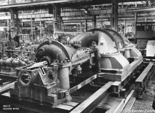 VII.419.:34.1.1.6.2.14.02. Zweigehäusige Dampfturbine 50'000 kW Monceau (1947)