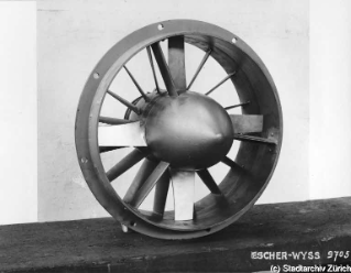 VII.419.:34.1.1.6.3.3.01. Ventilator im Escher Wyss-Versuch für Milchverband Olten (1933)
