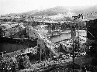 V.G.c.161.:3.6.06212. Kraftwerk Wettingen, Limmatwerk Wettingen, Übersicht Baustelle (1931.10.01)