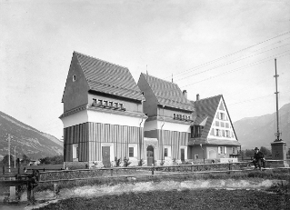 V.G.c.161.:4.7.04789. Kraftwerk Sils, Albulawerk Sils, Fernleitung Sils - Zürich (Inbetriebnahme 1909), Schaltstation und Wärterhaus Chur (1910.01.01 (ca.))