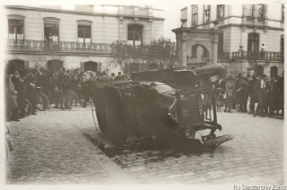 V.E.c.72.:1.2.1.1921.112c. Auto-Kollision, Selnaustrasse-Gerechtigkeitsgasse (1921.04.09)
