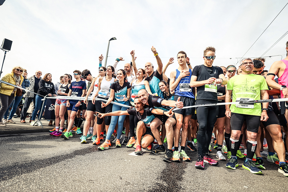 Läufer auf der Quaibrücke