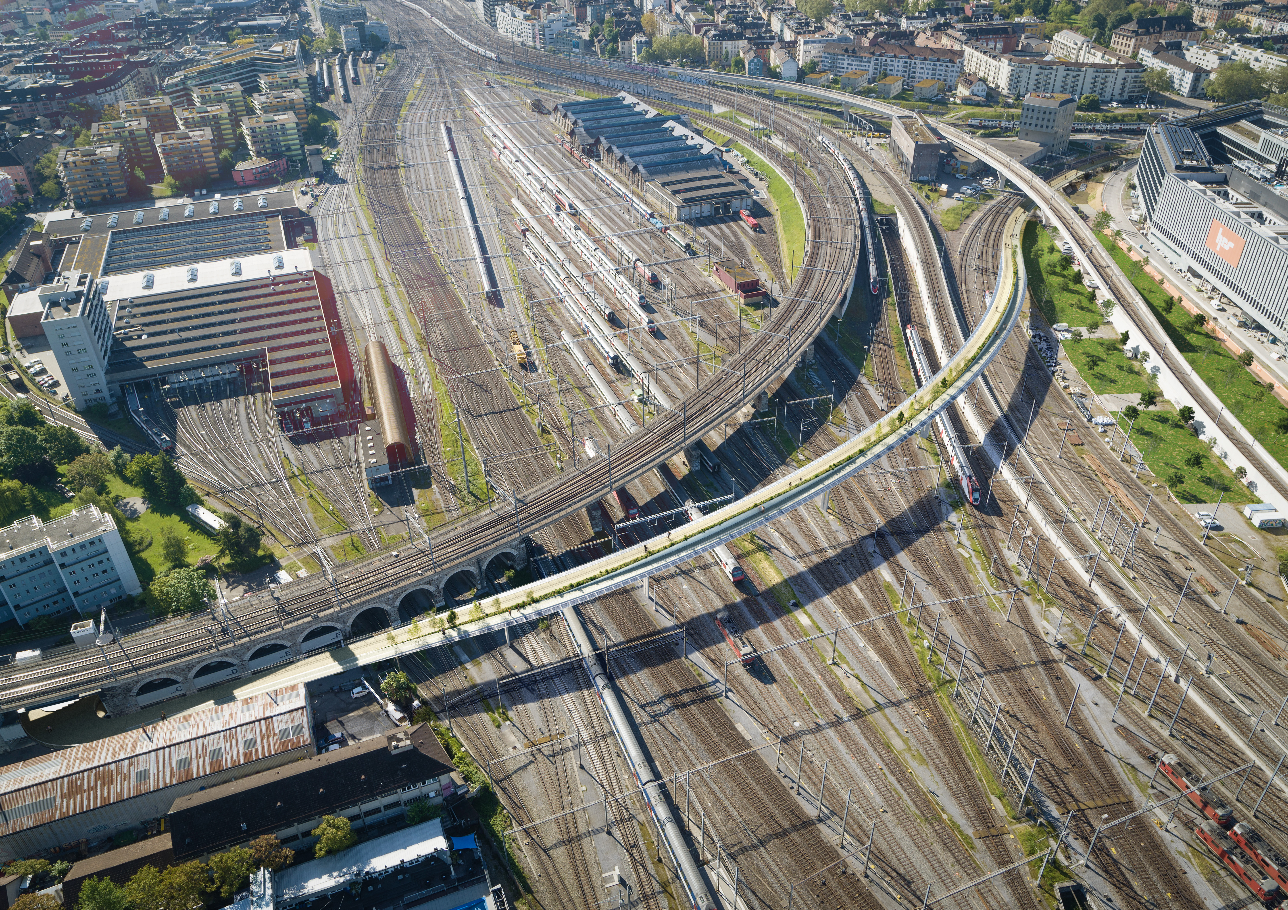 Eine neue Fuss- und Velobrücke über das Gleisfeld | Stadt Zürich