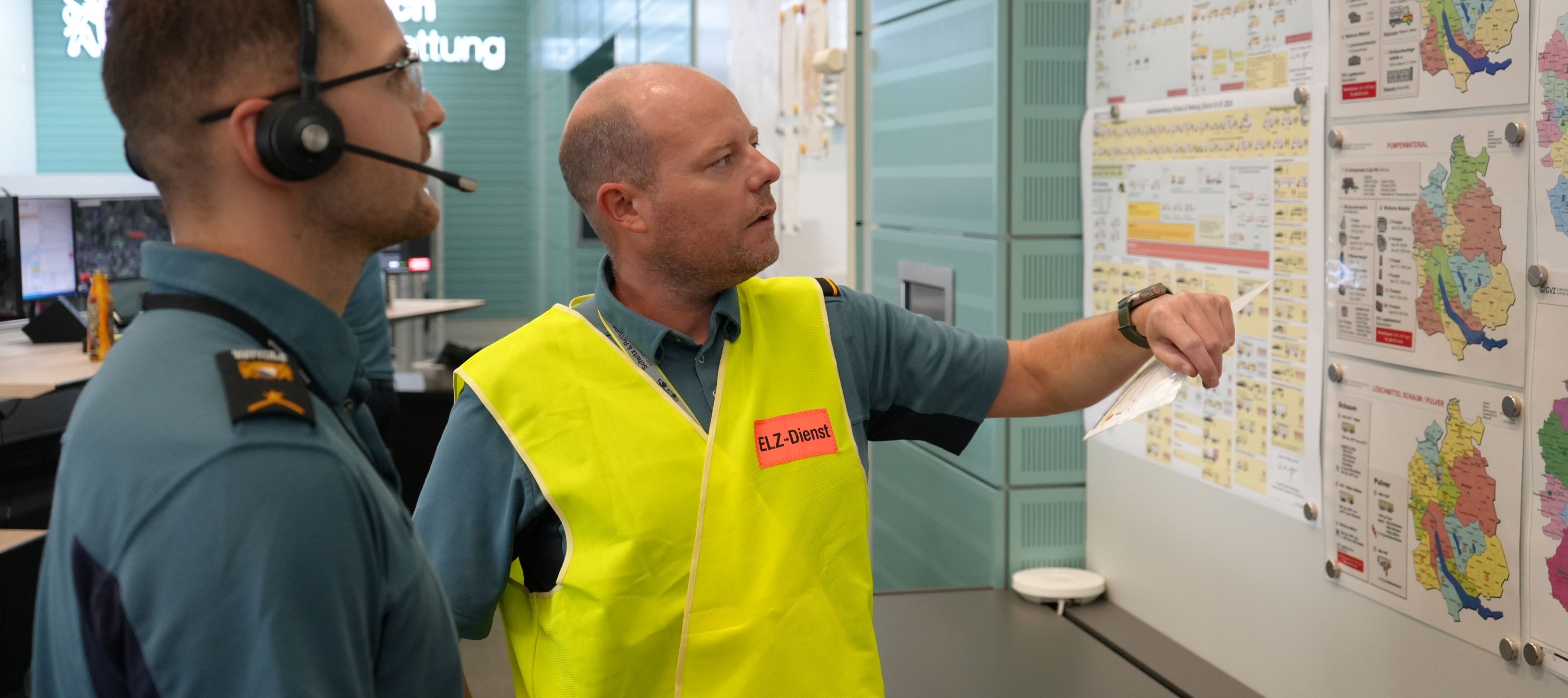 Doppelter Einsatz in der Einsatzleitzentrale