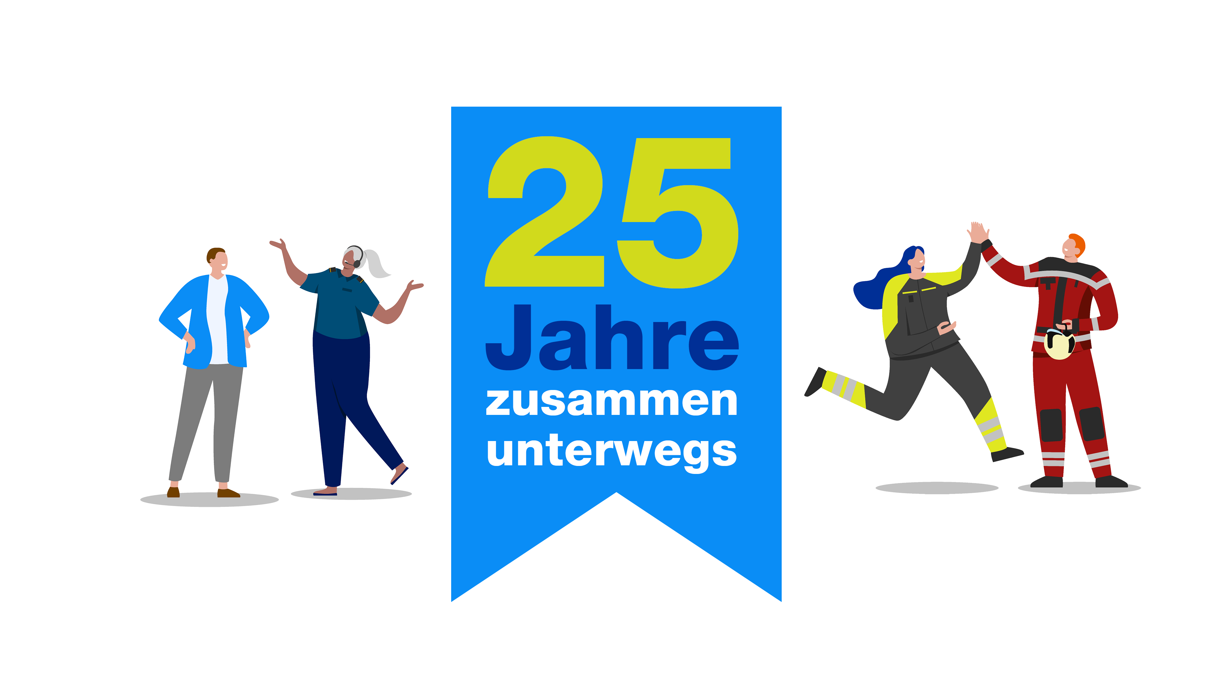 Wimpel 25 Jahre zusammen unterwegs