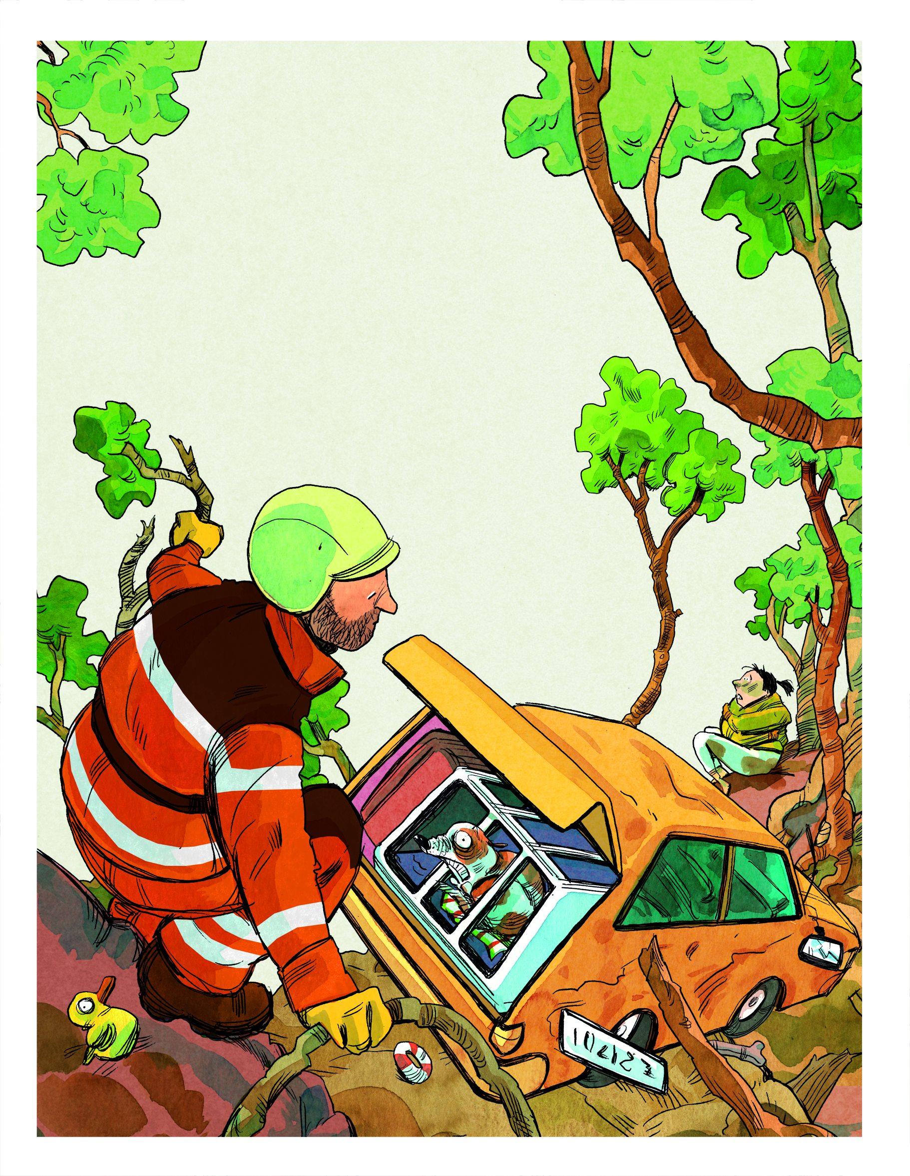 Illustration Strassenrettung