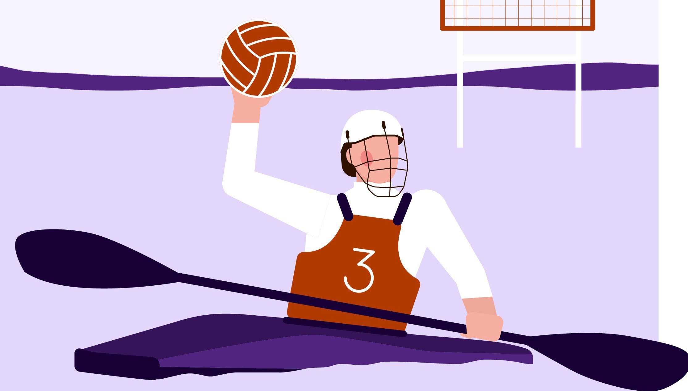 Atleta Illustration Kanupolo