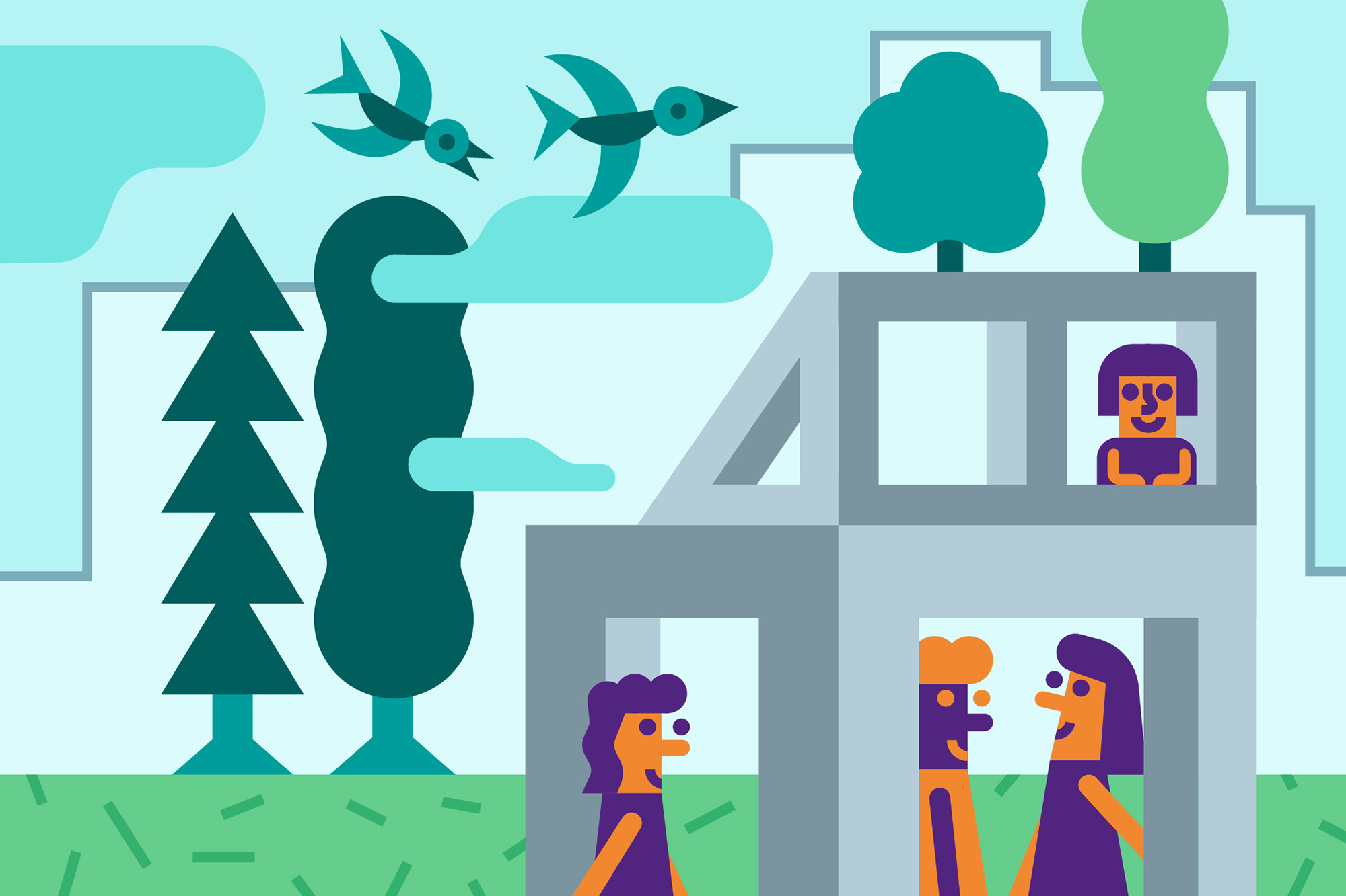 Gesundes städtisches Umfeld Illustration