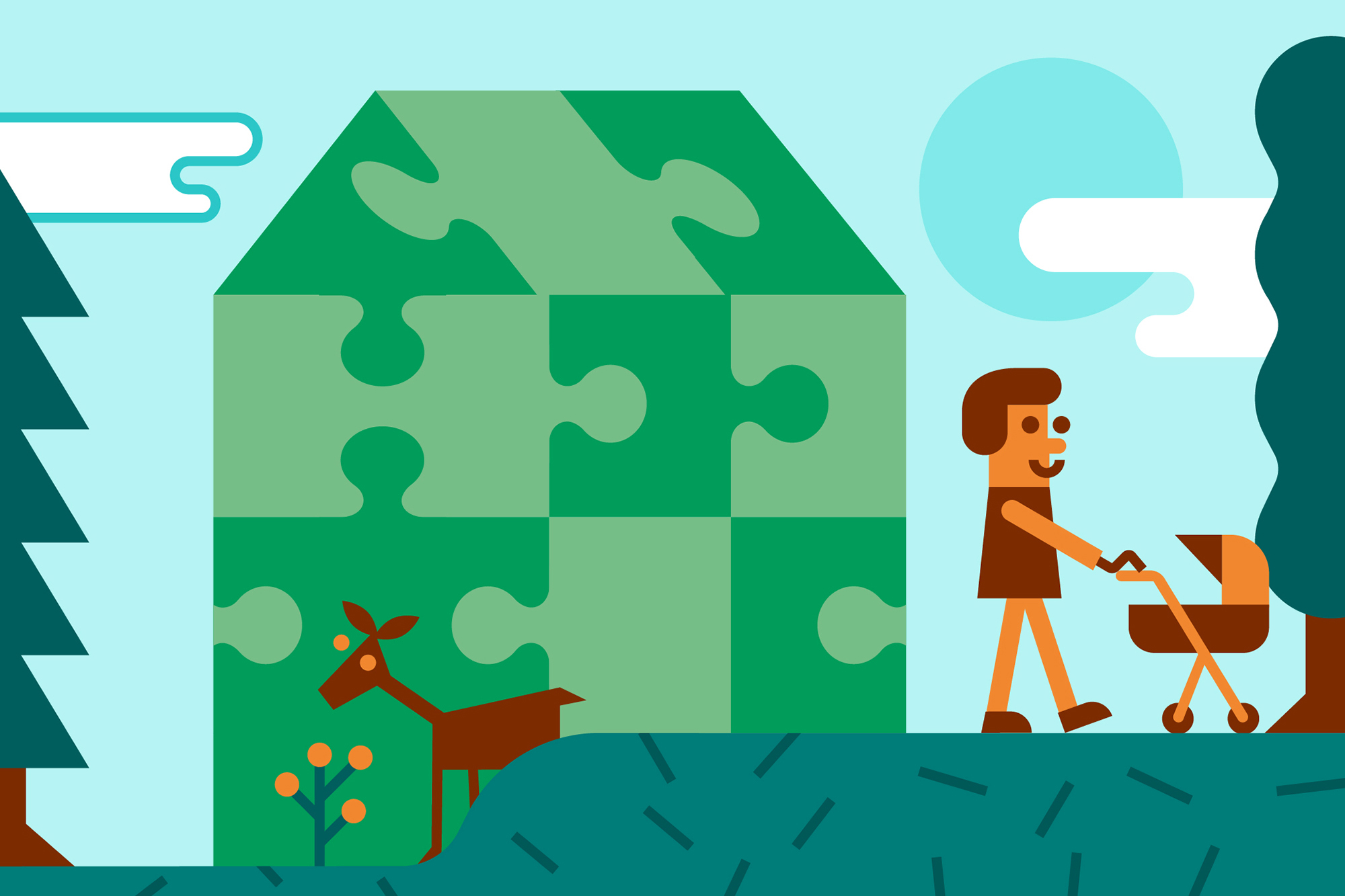 Intelligente Ressourcennutzung Illustration