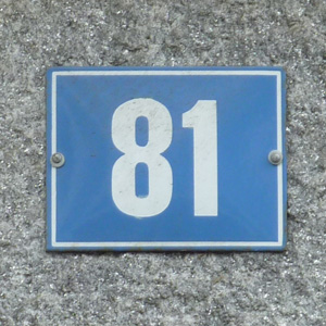 Hausnummernschild «Züri neu» 