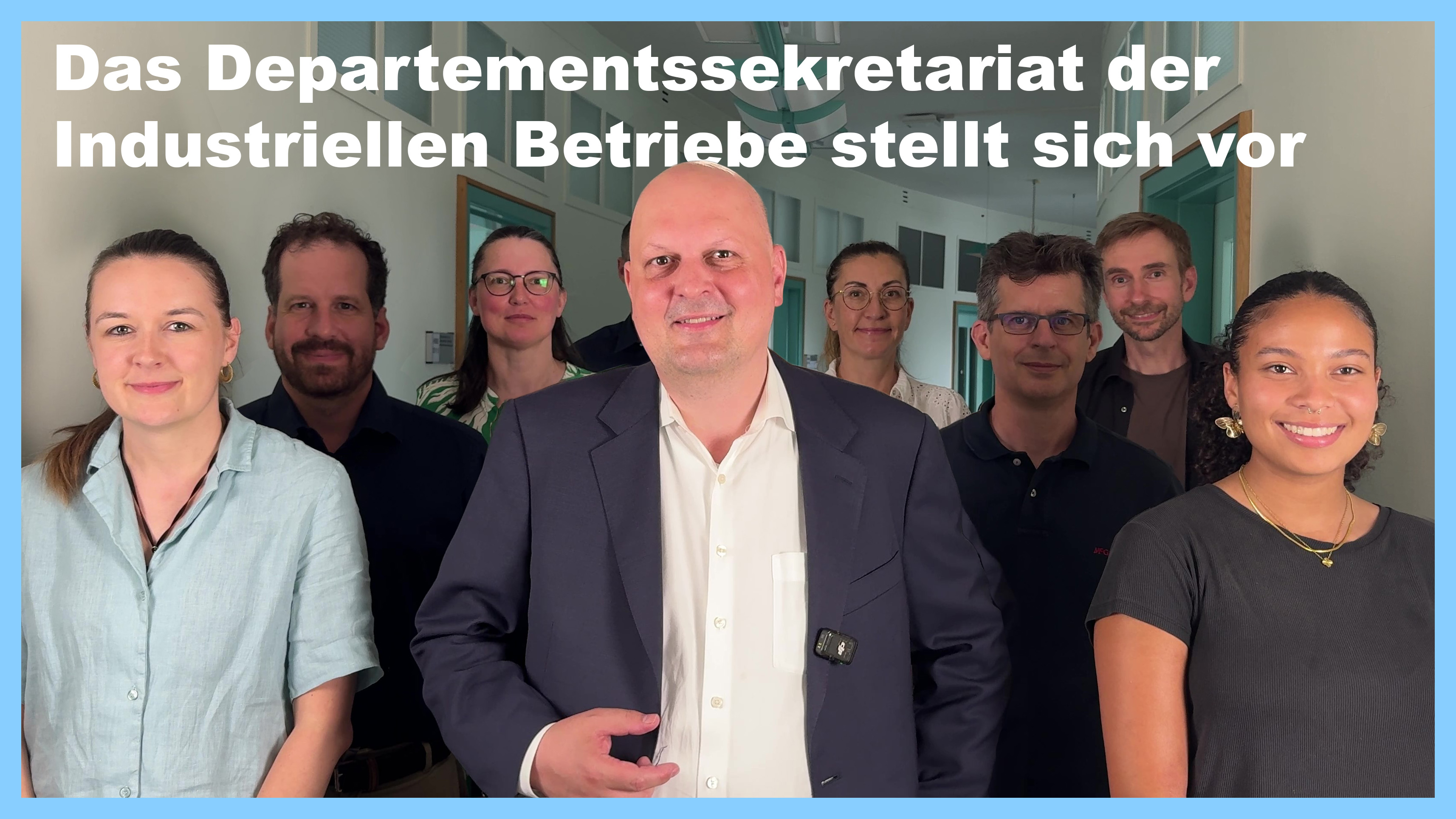 Das Video zeigt ein Porträt des Departementssekretariats der Industriellen Betriebe.