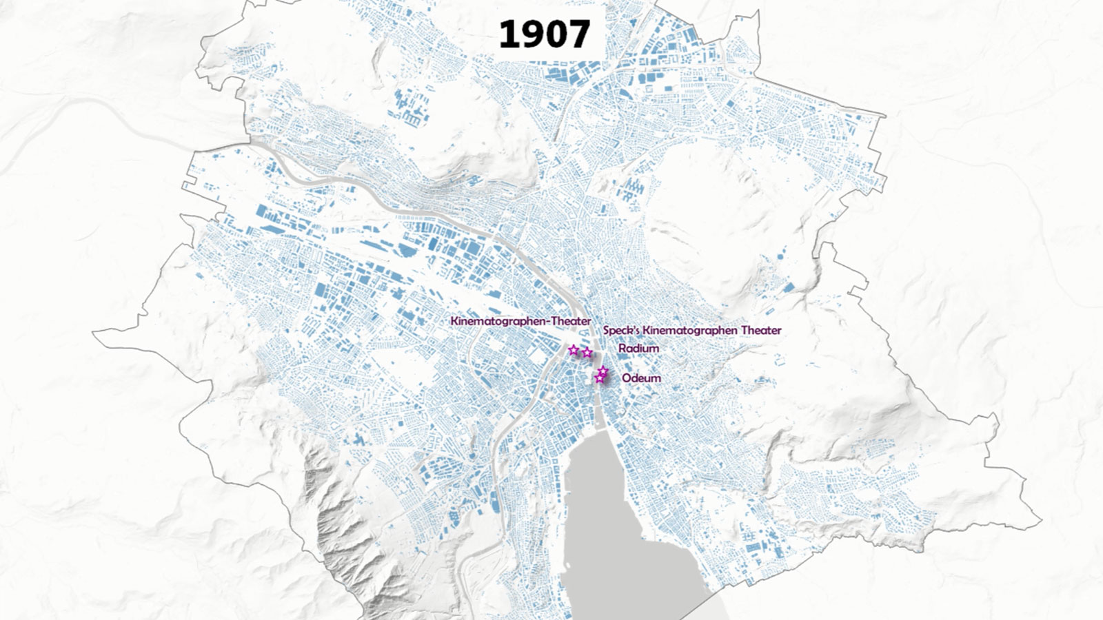 Kinostandorte in Zürich von 1907 bis 2018