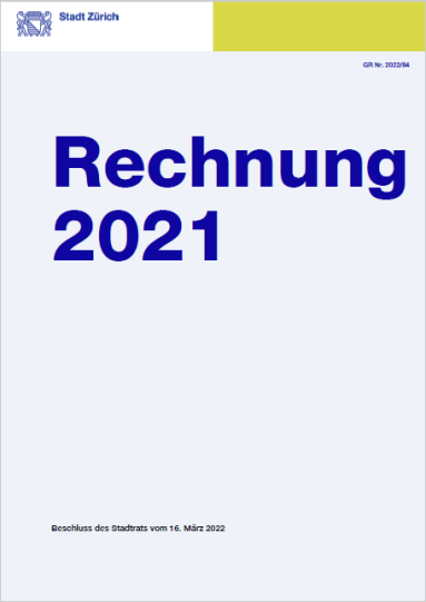 Cover der Publikation zur Rechnung 2021