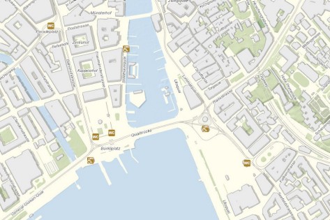 Finden Sie mit dem interaktiven Stadtplan die nächstgelegene öffentliche Toilette 