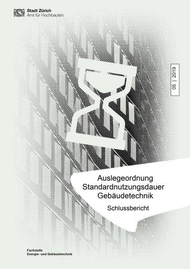 Titelseite mit Titel Auslegeordnung Standardnutzungsdauer Gebäudetechnik