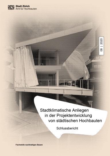 Titelseite mit Titel Stadtklimatische Anliegen in städtischen Hochbauten
