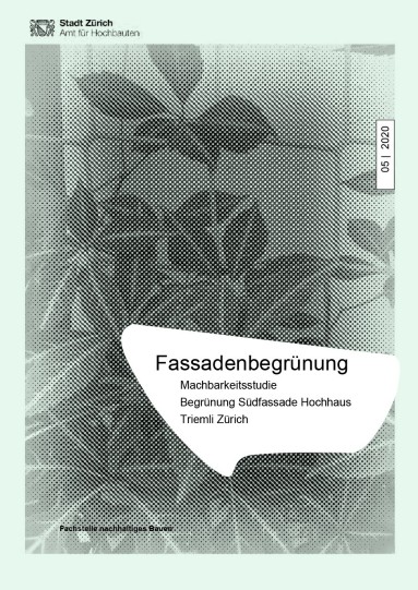 Titelblatt mit Titel Fassadenbegrünung