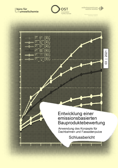 Titelblatt mit Titel Entwicklung einer emissionsbasierten Bauproduktebewertung