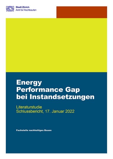 Titelseite Energy Performance Gap bei Instandsetzungen