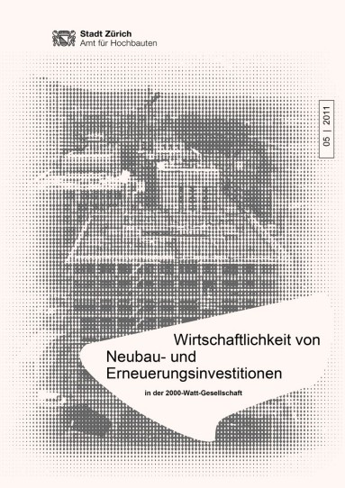 Titelseite mit Titel Wirtschaftlichkeit von Neubau- und Erneuerungsinvestitionen
