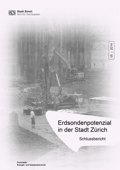 Titelseite mit Titel Erdsondenpotenzial in der Stadt Zürich
