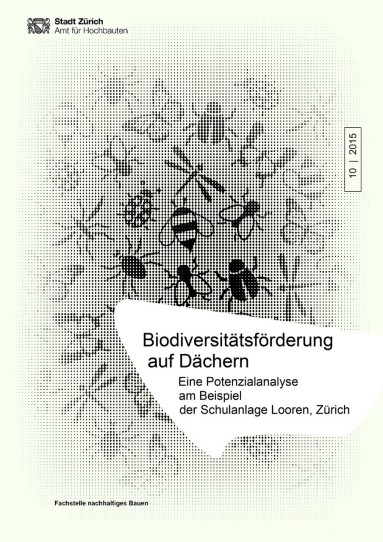 Titelseite mit Titel Biodiversitätsförderung auf Dächern