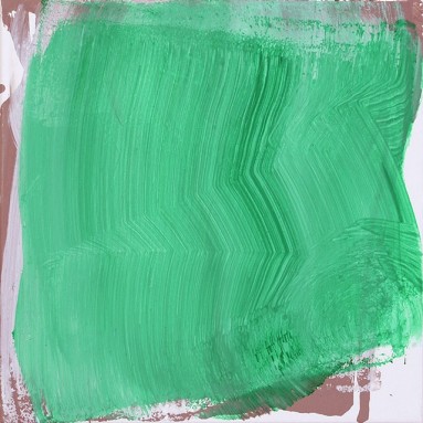 Abstraktes grünes Werk von Renée Levi