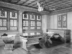 Gastzimmer im ehemaligen, von der Äbtissin Katharina von Zimmern erbauten «Hof der Äbtissin».