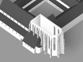 3D-Rekonstruktion gotischer Chor ohne Dach