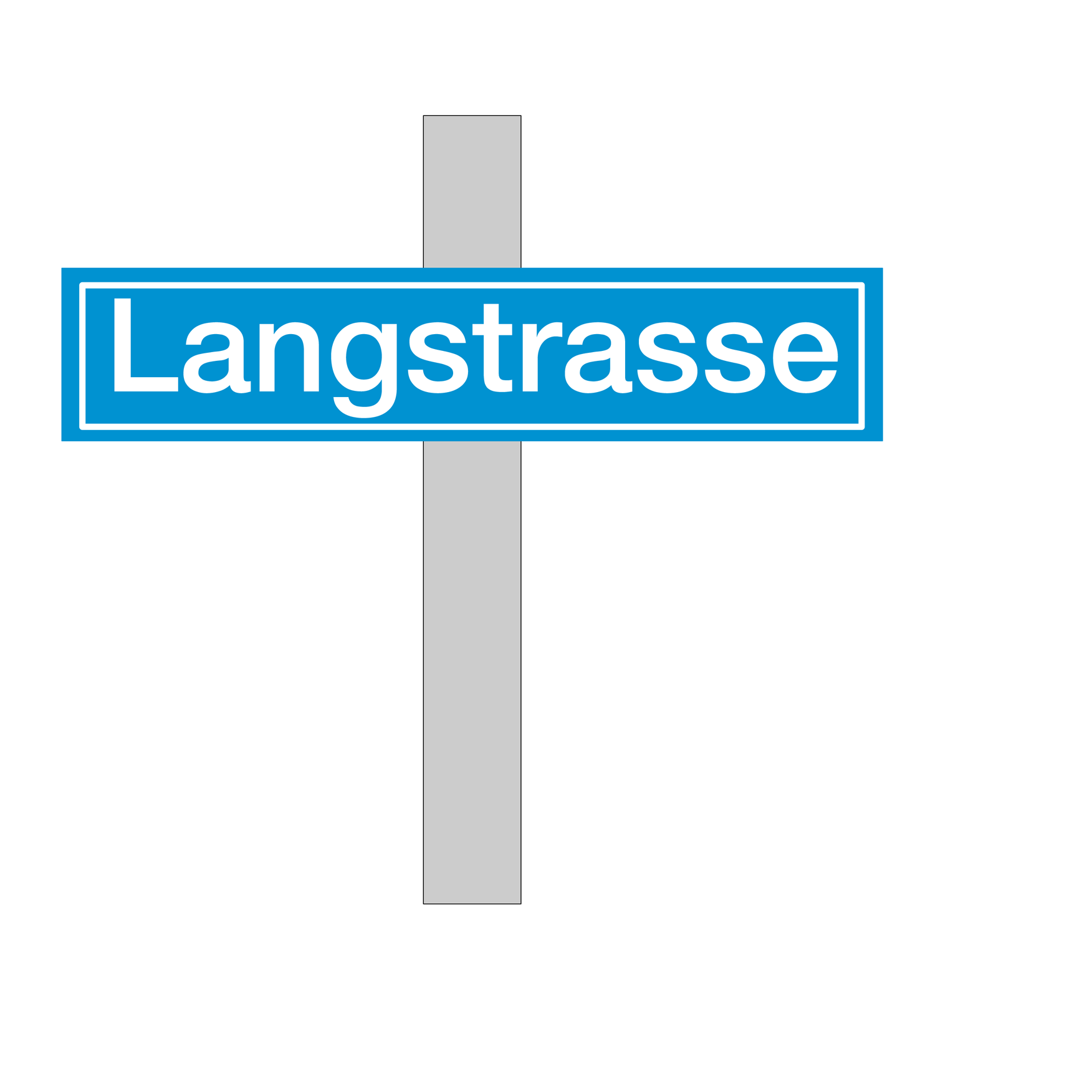 Befestigung am Standrohr bei Kreuzungen oder Einmündungen Befestigung am Standrohr bei Kreuzungen oder Einmündungen