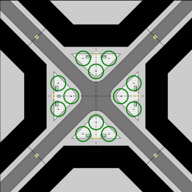 Symmetrische Verkehrsplätze