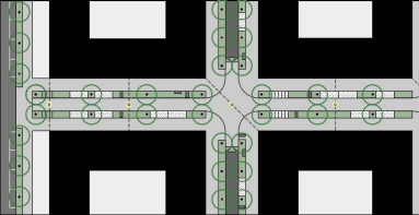Aufenthaltsstrassen mit Seitenbändern