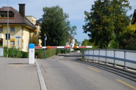 Die Barriere auf der Himmeribrücke. 