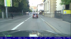 Videoaufnahme durch Polizeivideofahrzeug