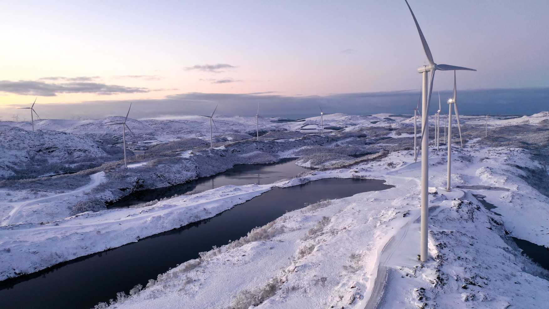 Windpark Måkaknuten in Norwegens