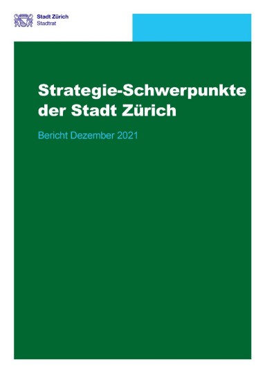 Titelbild des Berichts zu den Strategie-Schwerpunkten, der im Dezember 2021 erschienen ist.