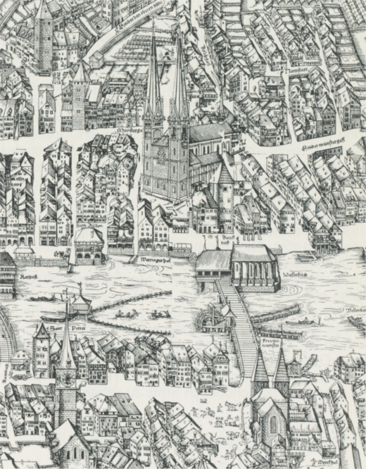 Abbildung: Ausschnitt aus dem «Murerplan» von 1576 