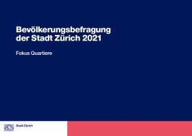 Titelseite des Berichts Fokus Quartiere 2021