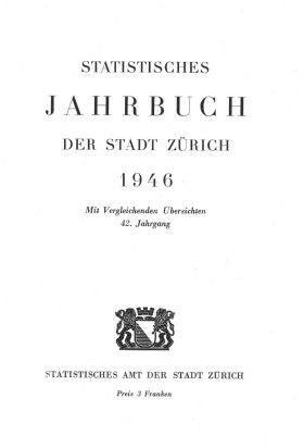 Statistisches Jahrbuch der Stadt Zürich 1946