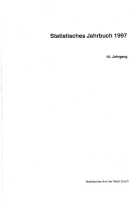 Statistisches Jahrbuch der Stadt Zürich 1997
