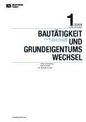 Deckblatt Bautätigkeit und Grundeigentumswechsel (1. Quartal 2009)