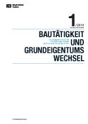 Deckblatt Bautätigkeit und Grundeigentumswechsel (1. Quartal 2010)