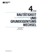 Deckblatt Bautätigkeit und Grundeigentumswechsel (4. Quartal 2008)
