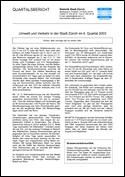 Deckblatt Umwelt und Verkehr (4. Quartal 2003)