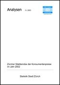Deckblatt Zürcher Städteindex der Konsumentenpreise (2002)