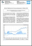 Deckblatt Zürcher Städteindex der Konsumentenpreise - Oktober 2003
